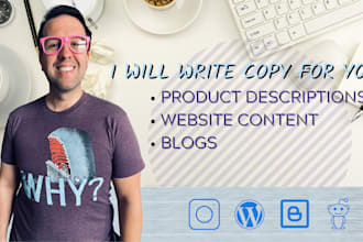 write your product descriptions and website content