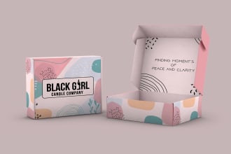 do packaging box design, mailer box, subscription box design and 3d mockup