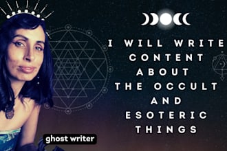 write about the occult and esoteric things