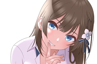 draw fanart or oc anime illustration