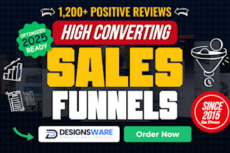 build high converting sales funnel in gohighlevel or clickfunnels