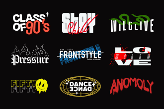 make logo streetwear typography design for your business