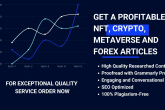 write articles on blockchain, crypto, nfts, forex, and metaverse