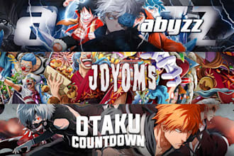 design a custom anime youtube banner for you