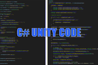 code c sharp unity script and mechanics for you