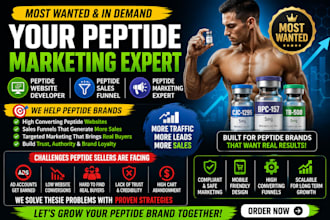 your peptide marketing expert peptide website developer peptide sales funnel