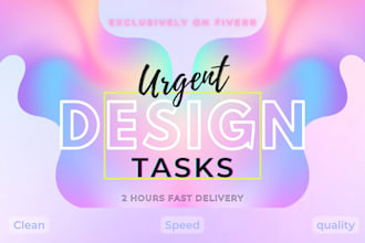 do simple, urgent, tracing, graphic design tasks
