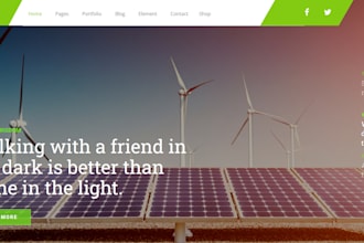 develop a website for green renewable energy company