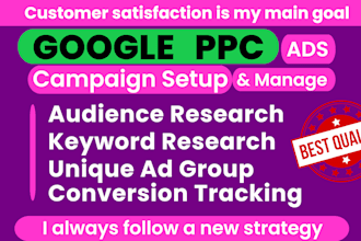 setup google ads adwords PPC campaigns for your targeted audience and locations