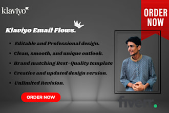 design klaviyo email flows and klaviyo email template