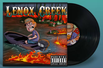 draw  cover art  hiphop,punk rock, music artwork,country