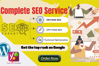 fix on page off page SEO and technical optimization for your wordpress website