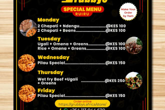 restaurant menu design, food menu, or digital menu