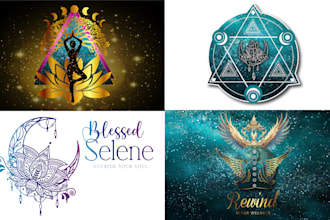 do sacred geometry logo and  brand your business