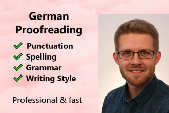 proofread and edit your german text or website
