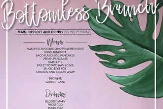 design a restaurant menu card