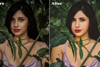 do photo retouching, enhancement, color correction