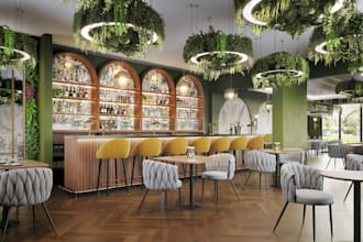 create 3d rendering interior exterior house restaurant hotel