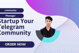be your professional telegram community manager