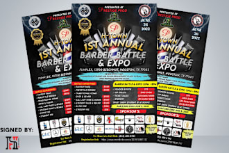 design professional gym, builder, barber, sports flyer or poster
