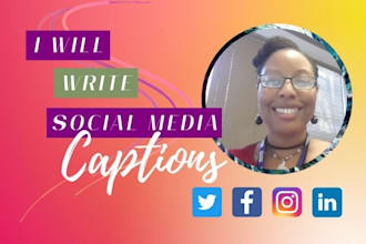 write unique social media captions for you