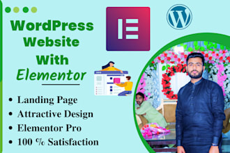 build a landing page or one page website in wordpress with elementor