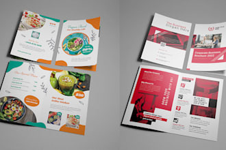 design a clean and professional bifold, trifold, flyer, brochure