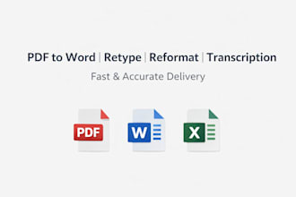 convert PDF to word retype and format documents professionally