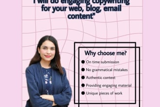 be content writer and do SEO website content as a your content writer
