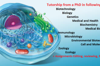 assist in subjects related biology, biotech, biochemistry