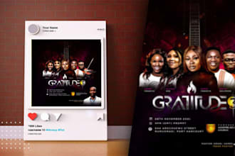 design beautiful facebook, ig, social media, church flyer