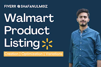 create walmart listings and optimize them