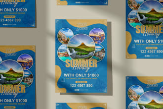 design summer, travel, party, event flyers and  brochure