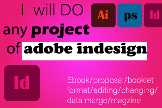 do any adobe indesign work