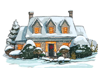 draw illustrations or sketches of your house and buildings