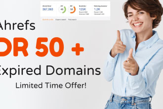 find ahrefs DR 50 plus expired domain