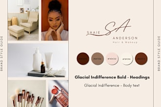 design flat minimal logo and brand style guides