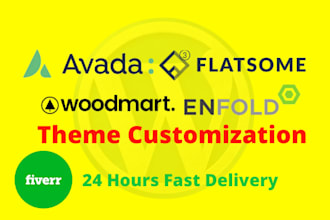 customize avada, flatsome, enfold, woodmart wordpress theme