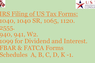 prepare and file US  tax return forms for irs