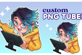 create a cute custom pngtuber and giftuber