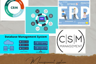 create your erp CRM or databases management systems