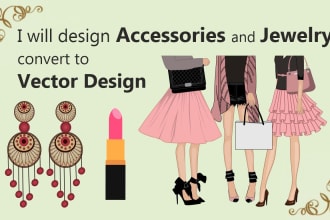 design accessories and jewelry convert to vector