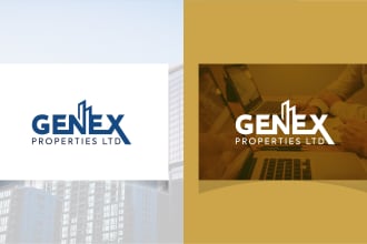 design 2 concept lettermark, wordmark, property, and pictorial logo design