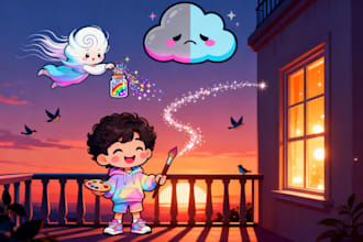 design children book illustrations using ai