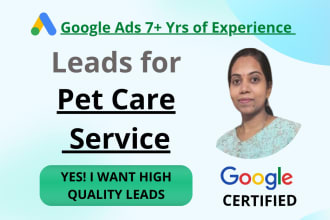 generate leads for pet care service using google ads