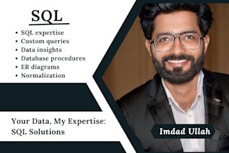 write sql query, database procedure, erd and normalization