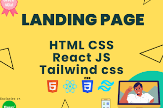 develop tailwind CSS landing page for you