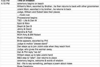 create Your Wedding Timeline