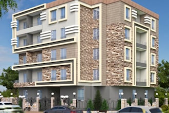do a professional exterior design with realistic 3d