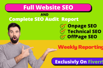 do complete website audit  report and monthly SEO services